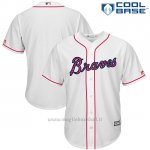 Maglia Baseball Uomo Atlanta Braves 2017 Estrellas y Rayas Bianco Cool Base