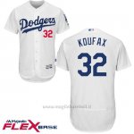 Maglia Baseball Uomo Los Angeles Dodgers Sandy Koufax Bianco Autentico Collezione Flex Base