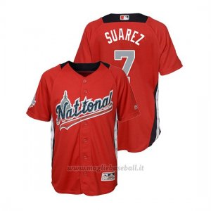 Maglia Baseball Bambino All Star Game Majestic Eugenio Suarez 2018 1ªRun Derby National League Rosso