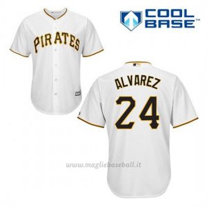 Maglia Baseball Uomo Pittsburgh Pirates Pedro Alvarez 24 Bianco 1ªCool Base