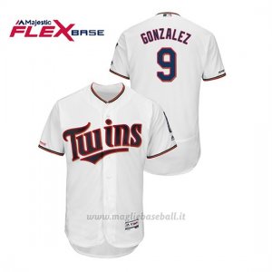 Maglia Baseball Uomo Minnesota Twins Marwin Gonzalez 150th Aniversario Patch Flex Base Bianco