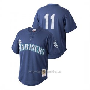 Maglia Baseball Uomo Seattle Mariners Edgar Martinez Cooperstown Collection Mesh Batting Practice Blu