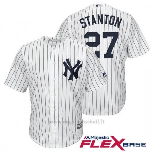 Maglia Baseball Uomo New York Yankees Giancarlo Stanton Grigio Autentico Collezione Flex Base