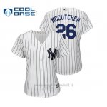 Maglia Baseball Donna New York Yankees Andrew Mccutchen Cool Base Majestic 1ªBianco