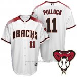 Maglia Baseball Uomo Arizona Diamondbacks 11 A.J. Pollock 1ªBianco