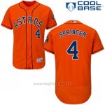 Maglia Baseball Uomo Houston Astros George Springer Autentico Collezione Arancione Cool Base