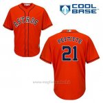 Maglia Baseball Uomo Houston Astros Andy Pettitte 21 Arancione Alterner Cool Base