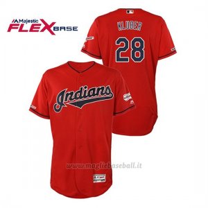 Maglia Baseball Uomo Cleveland Indians Corey Kluber 150th Aniversario Patch 2019 All Star Game Flex Base Rosso