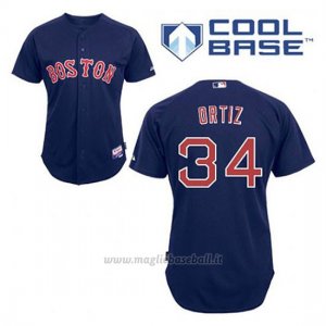 Maglia Baseball Uomo Boston Red Sox 34 David Ortiz Blu Alterner Cool Base
