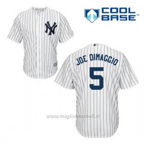 Maglia Baseball Uomo New York Yankees Joe Dimaggio 5 Bianco 1ªCool Base