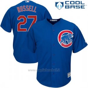 Maglia Baseball Uomo Chicago Cubs 27 Addison Russell Majestic Autentico Collezione Cool Base