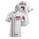 Maglia Baseball Uomo Washington Nationals Michael A. Taylor 2020 Stars & Stripes 4th of July Bianco