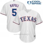 Maglia Baseball Uomo Texas Rangers Mike Napoli Bianco Cool Base