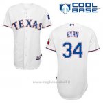 Maglia Baseball Uomo Texas Rangers Nolan Ryan 34 Bianco 1ªCool Base