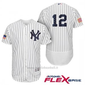 Maglia Baseball Uomo New York Yankees 2017 Estrellas y Rayas Chase Headley Bianco Flex Base