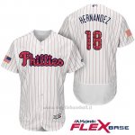 Maglia Baseball Uomo Philadelphia Phillies 2017 Estrellas y Rayas Cesar Hernandez Bianco Flex Base