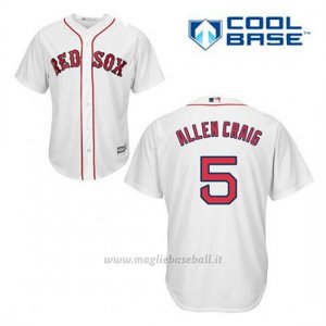Maglia Baseball Uomo Boston Red Sox 5 Allen Craig Bianco 1ªCool Base