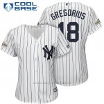 Maglia Baseball Donna New York Yankees 2017 Postseason Didi Gregorius Bianco Cool Base