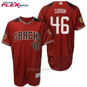 Maglia Baseball Uomo Arizona Diamondbacks 46 Patrick Corbin 2017 Allenamento Primaverile Flex Base