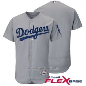 Maglia Baseball Uomo Los Angeles Dodgers Autentico Collezione Grigio Flex Base