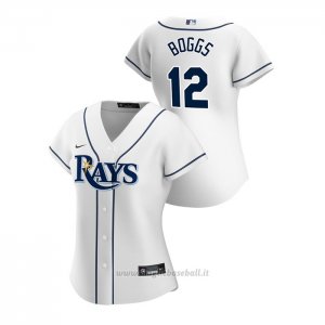 Maglia Baseball Donna Tampa Bay Rays Wade Boggs 2020 Replica Primera Bianco