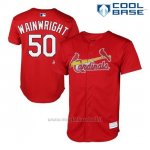 Maglia Baseball Uomo St. Louis Cardinals Adam Wainwright 50 Rosso Cool Base