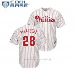 Maglia Baseball Uomo Philadelphia Phillies Vince Velasquez Cool Base Majestic 1ªBianco