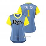 Maglia Baseball Donna Tampa Bay Rays Willy Adames 2018 Llws Players Weekend The Kid Light TOrnto Blue Jays