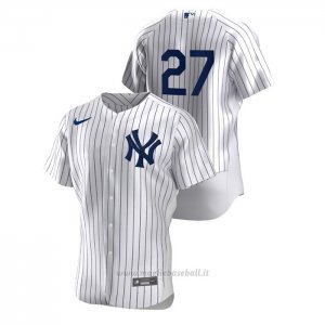 Maglia Baseball Uomo New York Yankees Giancarlo Stanton Autentico Bianco