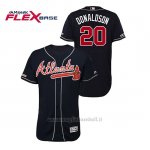 Maglia Baseball Uomo Atlanta Braves Josh Donaldson 150th Aniversario Patch Autentico Flex Base Blu
