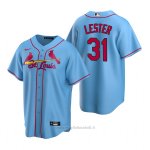 Maglia Baseball Uomo St. Louis Cardinals Jon Lester Replica Alternato Blu