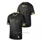 Maglia Baseball Hombre Cleveland Rockies Wade Davis 2019 Golden Edition Nero