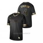 Maglia Baseball Hombre Houston Astros George Springer 2019 Golden Edition Nero