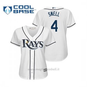 Maglia Baseball Donna Tampa Bay Rays Blake Snell Cool Base Majestic 1ª2019 Bianco