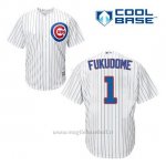 Maglia Baseball Uomo Chicago Cubs 1 Kosuke Fukudome Bianco 1ªCool Base