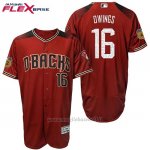 Maglia Baseball Uomo Arizona Diamondbacks 16 Chris Owings 2017 Allenamento Primaverile Flex Base