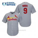 Maglia Baseball Uomo St. Louis Cardinals Roger Maris 9 Grigio Cool Base