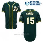 Maglia Baseball Uomo Oakland Athletics Brett Lawrie 15 Verde Alterner Cool Base