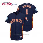 Maglia Baseball Uomo Houston Astros Carlos Correa Flex Base Entrenamiento De Primavera 2019 Blu
