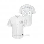 Maglia Baseball Hombre Chicago Cubs 34 Jon Lester 2019 Players Weekend Lefthander Replica Bianco