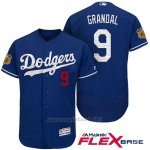 Maglia Baseball Uomo Los Angeles Dodgers Yasmani Grandal 2017 Allenamento Primaverile Flex Base Giocatore