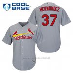 Maglia Baseball Uomo St. Louis Cardinals Keith Hernandez 37 Grigio Cool Base