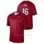 Maglia Baseball Hombre St. Louis Cardinals Kolten Wong Cooperstown Coleccion Legend Rosso