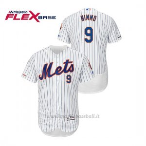 Maglia Baseball Uomo New York Mets Brandon Nimmo 150th Aniversario Patch Autentico Flex Base Bianco