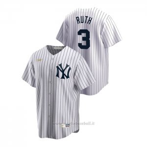 Maglia Baseball Uomo New York Yankees Babe Ruth Cooperstown Collection Primera Bianco