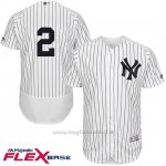 Maglia Baseball Uomo New York Yankees Derek Jeter Majestic Autentico Collezione Flex Base Bianco