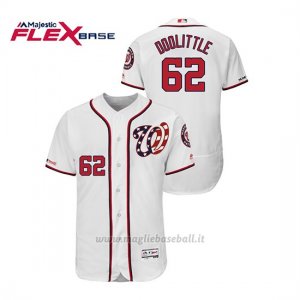 Maglia Baseball Uomo Washington Nationals Sean Doolittle 150th Aniversario Patch Autentico Flex Base Bianco