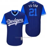 Maglia Baseball Uomo Los Angeles Dodgers 2017 Little League World Series Yu Darvish Royal