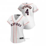 Maglia Baseball Donna Houston Astros George Springer 2020 Replica Primera Bianco