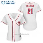 Maglia Baseball Donna Cincinnati Reds Todd Frazier 21 Bianco 1ªCool Base